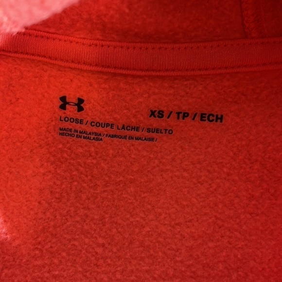 under Armour  hoodie size XS, Cantaloupe color, in good condition - Picture 4 of 6
